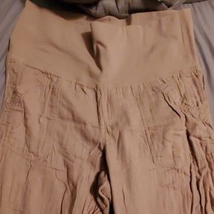 Linen maternity pants